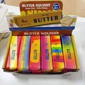 Colorful Butter Squishy PU Slow Rising Stress Relief Toy