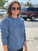 Attorney. Sweatshirt. Navy. Embroidered .