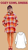 Cozy Cowl Dress PDF Sewing Pattern