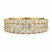 3 Row Diamond Ring — Throckmorton Watches & Jewlery