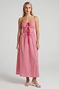 Chanley Gingham Spaghetti Strap Dress