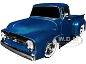 1956 Ford F-100 Pickup Truck Blue Metallic Limited Edition to 6650 pieces Worldwide 1/24 Diecast Model Car by M2 Machines