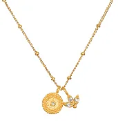 16" Mandala Lotus Charm Necklace