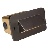 1 Louver Brass Step Light | Antique Bronze & Gun Metal | 12V SC Bayonet