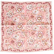 Fire Lillies - Block Printed Cotton Bandana
