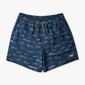 Aftco Men's Strike Swim Short Print in Deep Navy