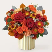 Merlot Bouquet with Ivory Vase