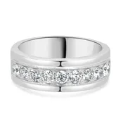 14 Karat White Gold Neil Lane Mens Diamond Band