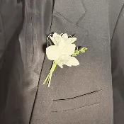 White Dendrobium Orchid Boutonniere