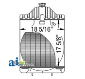 Ai A39345 Radiator W/ Oil Cooler Fitting For Case-Ih Industrial/Construct