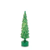 16" Rotating LED Glass Christmas Tree