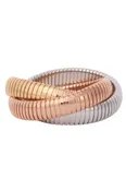 18K Tri-Color 12mm Rolling Bracelet