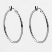 30mm Silver Creole Valentano Hoop Earrings