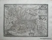 1579 - Anjou. Andegaven Sium Ditionis...France - Antique Map