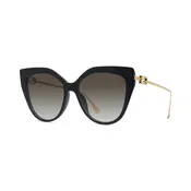 Baguette Sunglasses Colored Shiny Black/Gradient Brown - FENDI