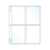 4 Pocket Sheet Protector For Photos, Postcards or Tarot Cards, Pack of 25