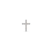 [0.5 inch] Diamond Hidden Bail Cross Pendant (14K)