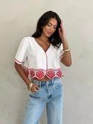 Alessia Embroidered Top