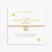 A Little 'Happy Birthday Nana' Bracelet In Gold-Tone Plating