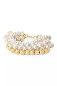 Martha Stewart Three Strand Pearl Chain Necklace