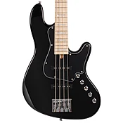 Cort Elrick NJS4 4-String Bass Guitar, Gloss Black Finish w/ Maple Fingerboard &amp; Gig-Bag -