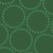 108" Wide Back - Pearl Bracelet - Pine - light green dotted circles on dk green