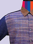 Blocked Woven Cotton Shirt