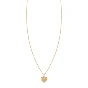 14K Gold Large Puffed Heart Necklace
