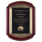 Rosewood Antique Bronze Framed Plaque