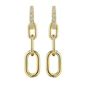 18K Link Earrings - Yellow Gold