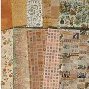 10 Fat Quarters - Tim Holtz orange color palette
