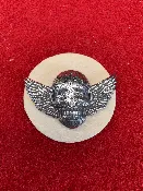 Winged Sugar Skull Concho- Antique Silver Finish 1 3/4″ x 1 1/4″