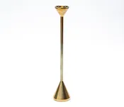 12.5" Medium Cone Brass Spindle Candle Holder