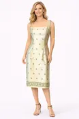 1950's Mint Green Silk Cocktail Dress-size 6