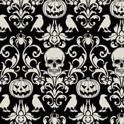 Boo-tiful - Spooky Damask - Black