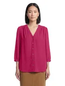 Button Front Blouse, Jasper Crepe