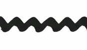 100% Cotton Ric Rac 3/4in wide Black