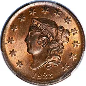 (1697) 1833 1C PCGS MS66RB
