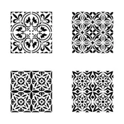 4 inch Tile Stencil Set