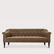 198cm Somerville Sofa (buttoned) in Camel Mohair