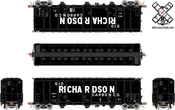 Rivet Counter HO Scale Thrall 5750 Carbon Black Covered Hopper 1970s Version, Sid Richardson/Billboard Lettering