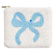 Blue Bow Beaded Case