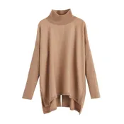 Alpaca Open-Back Turtleneck Sweater