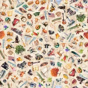 2026 All Wisconsin Shop Hop Icon Toss Tan by QT Fabrics