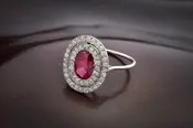 Antique Burma Ruby and Diamond Ring