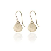 10K Small Hammered Teardrop Earring