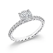 R881W - Elma Designs Diamond Engagement Ring 18K White Gold
