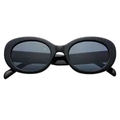 Aria Acetate Women's Oval Sunglasses-Black