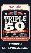 2025 Royal Truck & Utility Trailer Triple 50's Figure 8 Lap Sponsorship