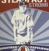 2008 MLB Boston Red Sox ⚾ Dunkin' Poster, Steadfast and Strong, Jonathan Papelbon!